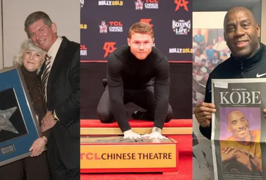 Canelo Álvarez y los deportistas que figuran en el Paseo de la Fama de Hollywood