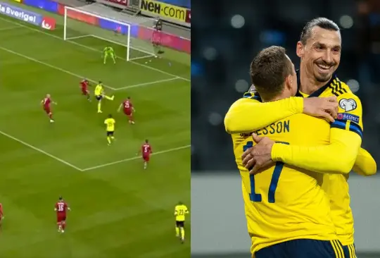 ¡Qué asistencia! Zlatan da un pase de crack para el gol de Suecia