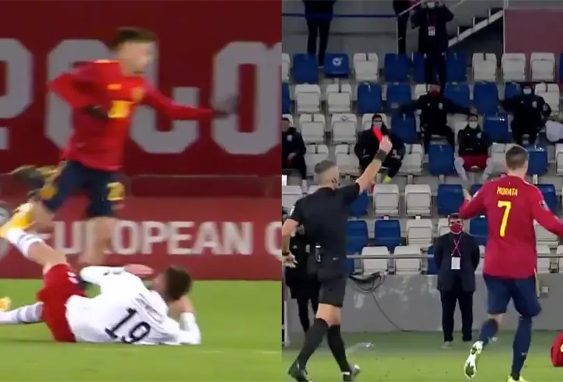 ¡Casi lo rompe! Jugador de Georgia pierde la cabeza y saca volando a Pedri ¡Casi lo rompe! Jugador de Georgia pierde la cabeza y saca volando a Pedri