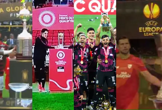 Cervantes y otros jugadores que tocaron la copa y fueron campeones Cervantes y otros jugadores que tocaron la copa y fueron campeones