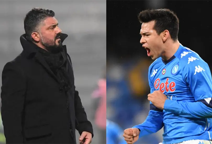Hay una gran estima entre Gennaro Gattuso y Chucky Lozano, afirman en Italia Hay una gran estima entre Gennaro Gattuso y Chucky Lozano, afirman en Italia