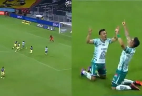 Cinco toques, pase de taquito y León le anotó gol al América en 15 segundos Cinco toques, pase de taquito y León le anotó gol al América en 15 segundos