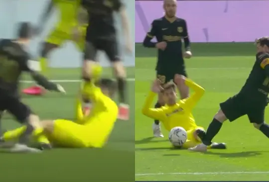 La terrorífica patada que recibió Messi de un jugador del Villarreal La terrorífica patada que recibió Messi de un jugador del Villarreal