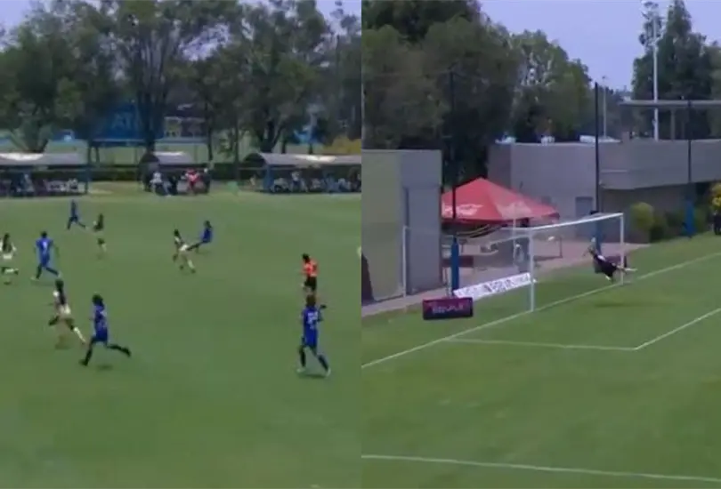 ¡Casi de media cancha! Rebeca Villuendas marca un golazo al América Femenil ¡Casi de media cancha! Rebeca Villuendas marca un golazo al América Femenil