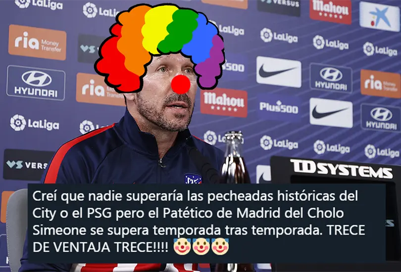 Pecho frío: Afición ataca a Simeone tras derrota del Atlético y casi perder La Liga Pecho frío: Afición ataca a Simeone tras derrota del Atlético y casi perder La Liga
