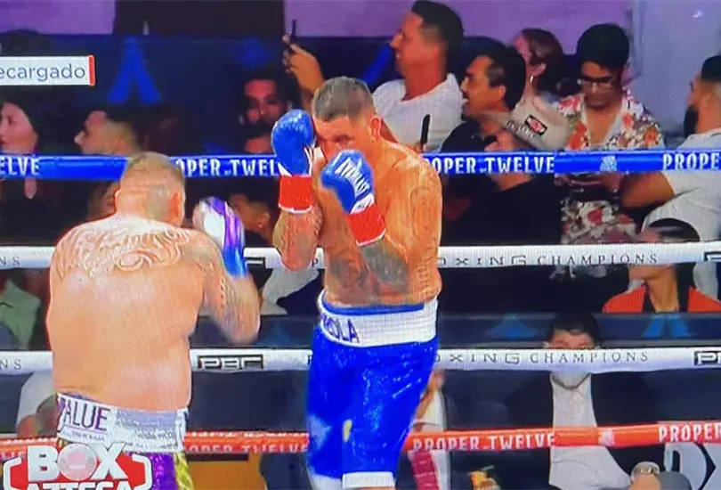 Pelea en gradas roba reflectores a pelea Andy Ruiz vs Arreola Pelea en gradas roba reflectores a pelea Andy Ruiz vs Arreola