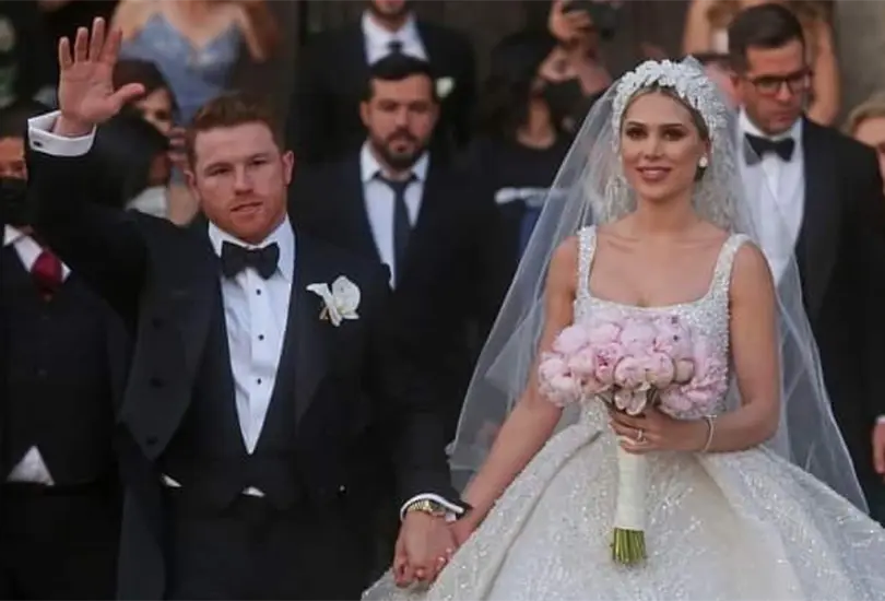 Canelo &Aacute;lvarez se casa con Fernanda G&oacute;mez por la iglesia 