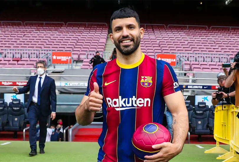 Kun Ag&uuml;ero es presentado con el Barcelona; afici&oacute;n lo compara con Luis Su&aacute;rez