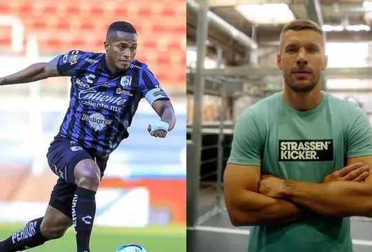 Antonio Valencia recomienda a Podolski jugar en el Querétaro