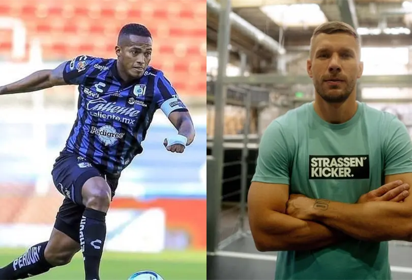 Antonio Valencia recomienda a Podolski jugar en el Quer&eacute;taro