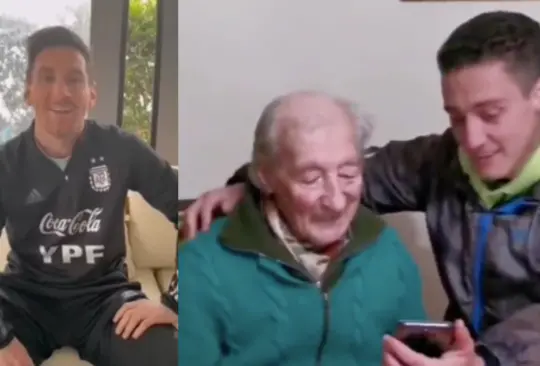 La historia de Hernán, el abuelito de 100 años que recibió un saludo de Messi