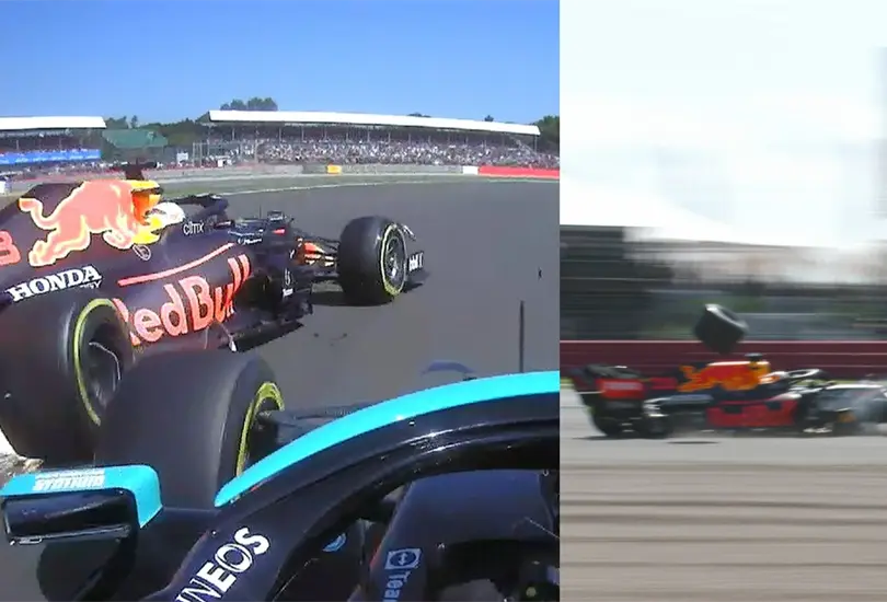 Max Verstappen y Lewis Hamilton protagonizan choque en GP de Gran Bretaña Max Verstappen y Lewis Hamilton protagonizan choque en GP de Gran Bretaña