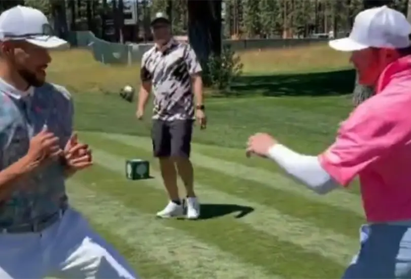 Canelo &Aacute;lvarez y Stephen Curry sostienen duelo amistoso en torneo de golf
