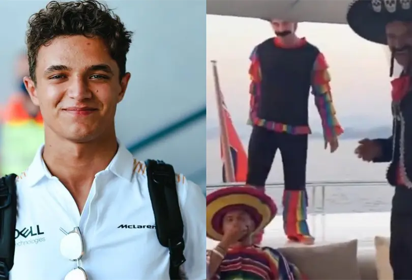 Lando Norris se toma foto con trajes mexicanos y desata pol&eacute;mica
