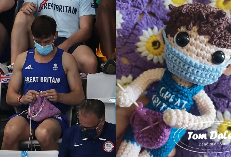 Artesana mexicana teje figura de Tom Daley y el clavadista queda encantado Artesana mexicana teje figura de Tom Daley y el clavadista queda encantado