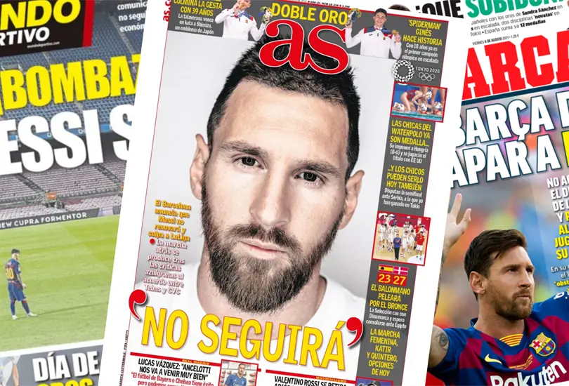 Messi acapara las portadas de la prensa deportiva Messi acapara las portadas de la prensa deportiva