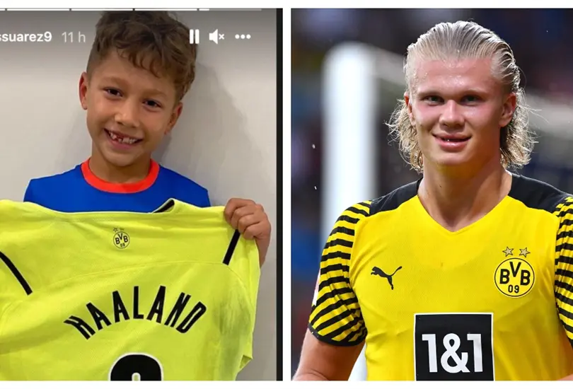 Haaland envía playera al hijo de Luis Suárez y el uruguayo le agradece el gesto Haaland envía playera al hijo de Luis Suárez y el uruguayo le agradece el gesto