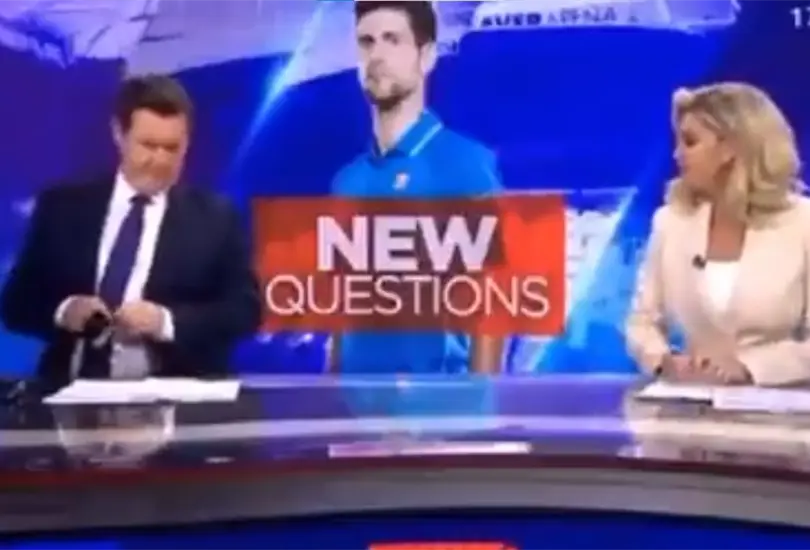 Conductores australianos critican a Djokovic con los micrófonos encendidos Conductores australianos critican a Djokovic con los micrófonos encendidos
