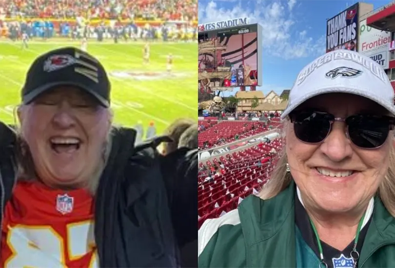 Mam&aacute; Kelce acude a dos estadios diferentes para apoyar a sus hijos en playoffs 