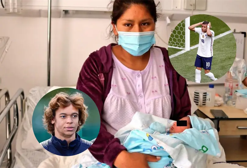 Pareja le pone a su beb&eacute; Griezmann Mbapp&eacute; y desata la locura en redes