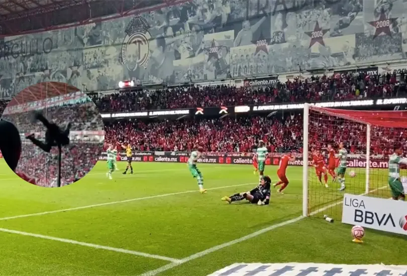 Un fan cayó de la tribuna en el duelo Toluca-Santos. Un fan cayó de la tribuna en el duelo Toluca-Santos.