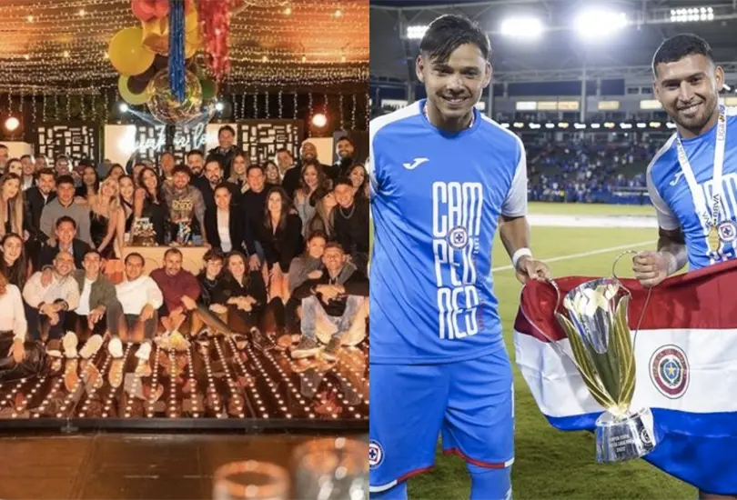 Juan Escobar y &Aacute;ngel Romero aparecieron en una fiesta del Am&eacute;rica.