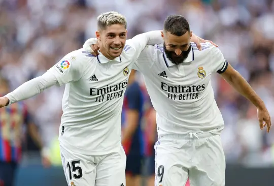 Federico Valverde y Karim Benzema encabezaron el triunfo del Real Madrid sobre el Barcelona