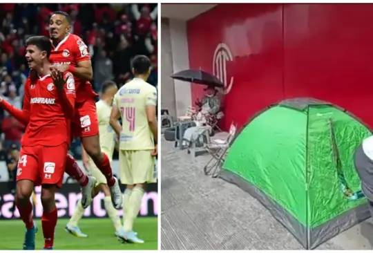 Aficionados del Toluca durmieron afuera del Nemesio Diez para comprar un boleto para la final ante Pachuca.