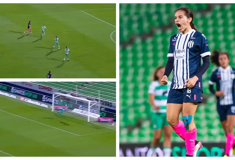 Aylin Avil&eacute;z fue una de las estrellas del encuentro al anotar un golazo en el juego de Rayadas vs Santos.