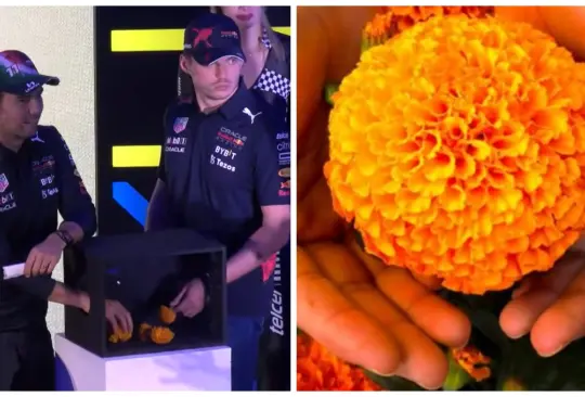 Checo Pérez protagonizó un divertido momento cuando no pudo pronunciar el nombre de la flor de cempasúchil.