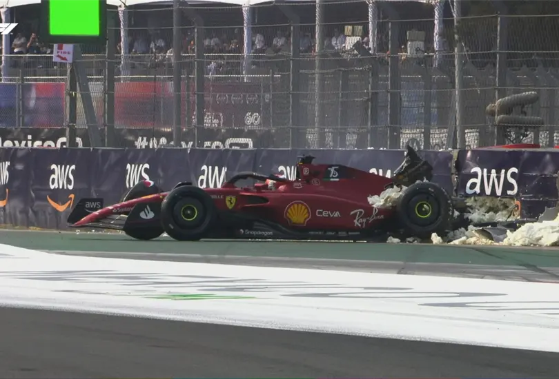 Charles LeClerc tuvo un percance en las pr&aacute;cticas y puede representar una ventaja para Sergio Checo P&eacute;rez.