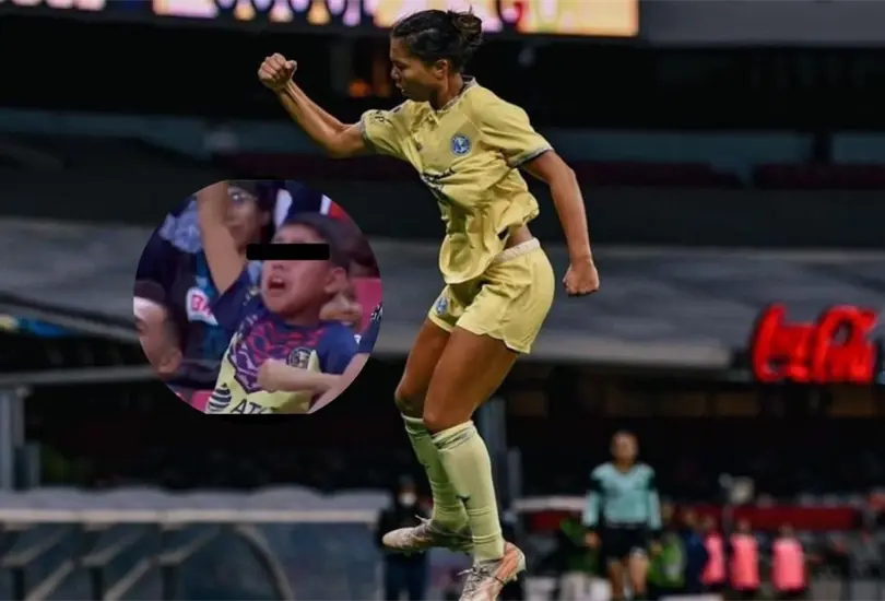 Kiana Palacios fue quien provoc&oacute; la euforia del peque&ntilde;o con sus goles. 