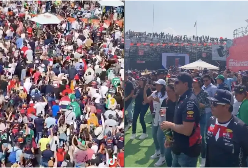 Cientos de mexicanos bailaron Payaso de rodeo en el GP de M&eacute;xico. 