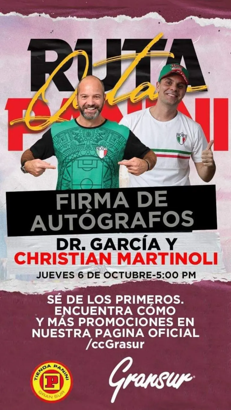 Los narradores de TV Azteca convivirán con sus seguidores de la Ciudad de México. Foto: Facebook Tienda Panini Gran Sur