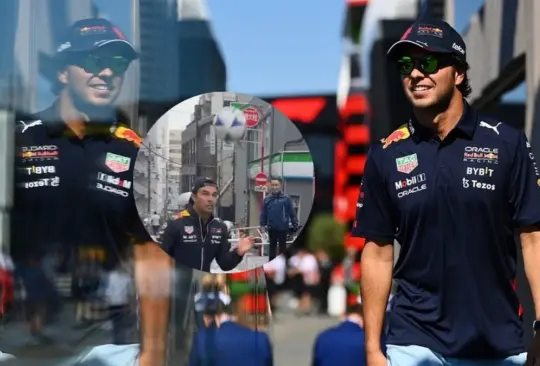 El piloto mexicano sorprendió a todos por su gran técnica con el balón.