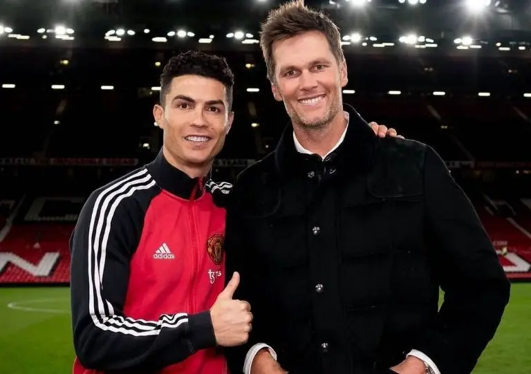 Tom Brady y Cristiano Ronaldo se vieron el 12 de marzo en Old Trafford. (@cristiano)