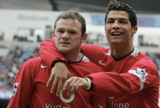 Wayne Rooney y Cristiano Ronaldo en su etapa con el Manchester United.