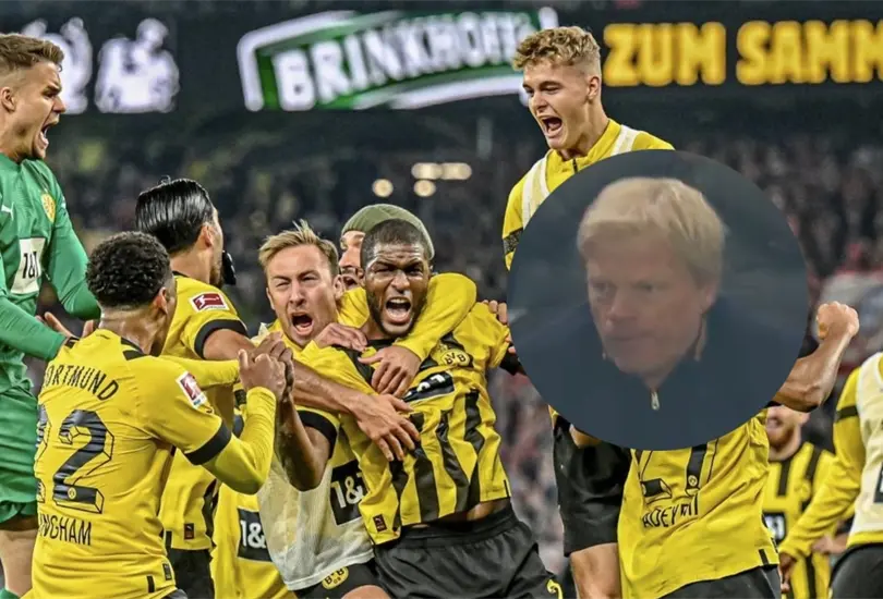 Oliver Khan tuvo una reacci&oacute;n peculiar tras el empate del Dortmund al Bayern Munich.