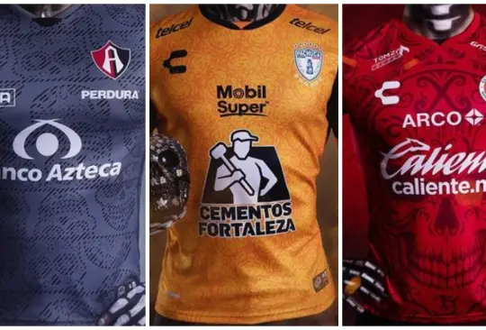 Algunos equipos de la Liga MX estretanaron uniformes para celebrar el día de muertos. 