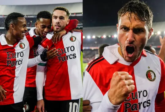 Santiago Giménez fue titular en la goleada del Feyenoord sobre el Excelsior