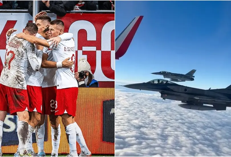 La Selecci&oacute;n de Polonia fue escoltada por dos aviones caza rumbo a Qatar.