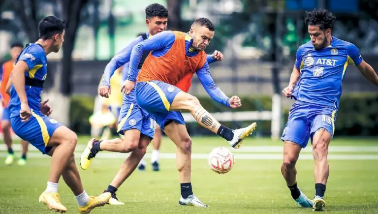 Bruno Valdez en un entrenamiento con América. @ClubAmerica