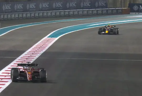 Checo Pérez no pudo alcanzar a Charles Leclerc por el segundo lugar del GP de Abu Dhabi