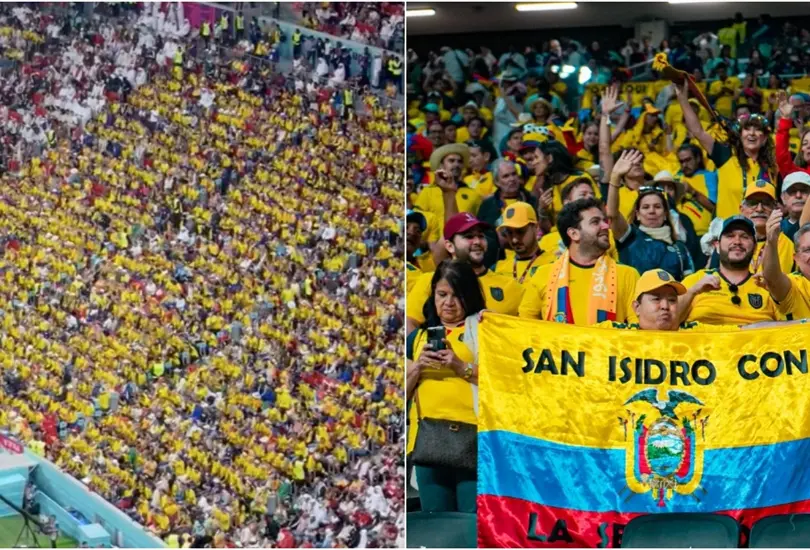 Los fans de Ecuador hicieron su partido en las tribunas. 