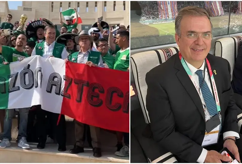 Aficionados mexicanos prmoetieron votos a Marcelo Ebrard si les daba alcohol durante el Mundial de Qatar 2022.