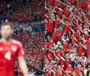 ¡De Veracruz a Qatar! Fan del Tibu se cuela con afición de Gales que trolleó a EU