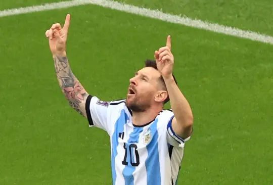 Messi celebra su primer gol en el Mundial de Qatar 2022 (Foto: @Fifaworldcup_es)