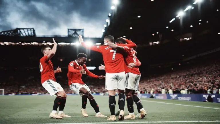 Ronaldo celebrando uno de sus últimos goles en Old Trafford. (Foto: @Cristiano)