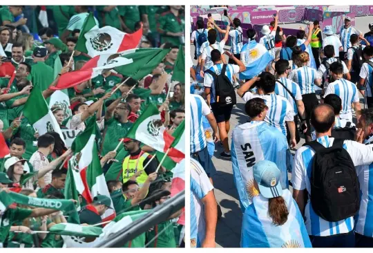 En Qatar hay miles de mexicanos y argentinos apoyando a su selección