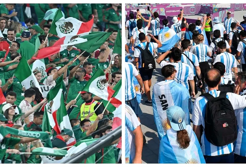 En Qatar hay miles de mexicanos y argentinos apoyando a su selecci&oacute;n